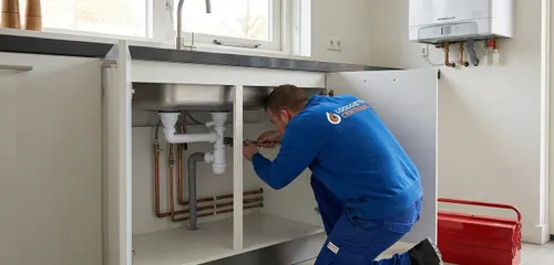Servicemonteur aan het werk